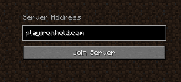 Server Address: playironhold.com