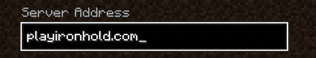 Server Address: playironhold.com